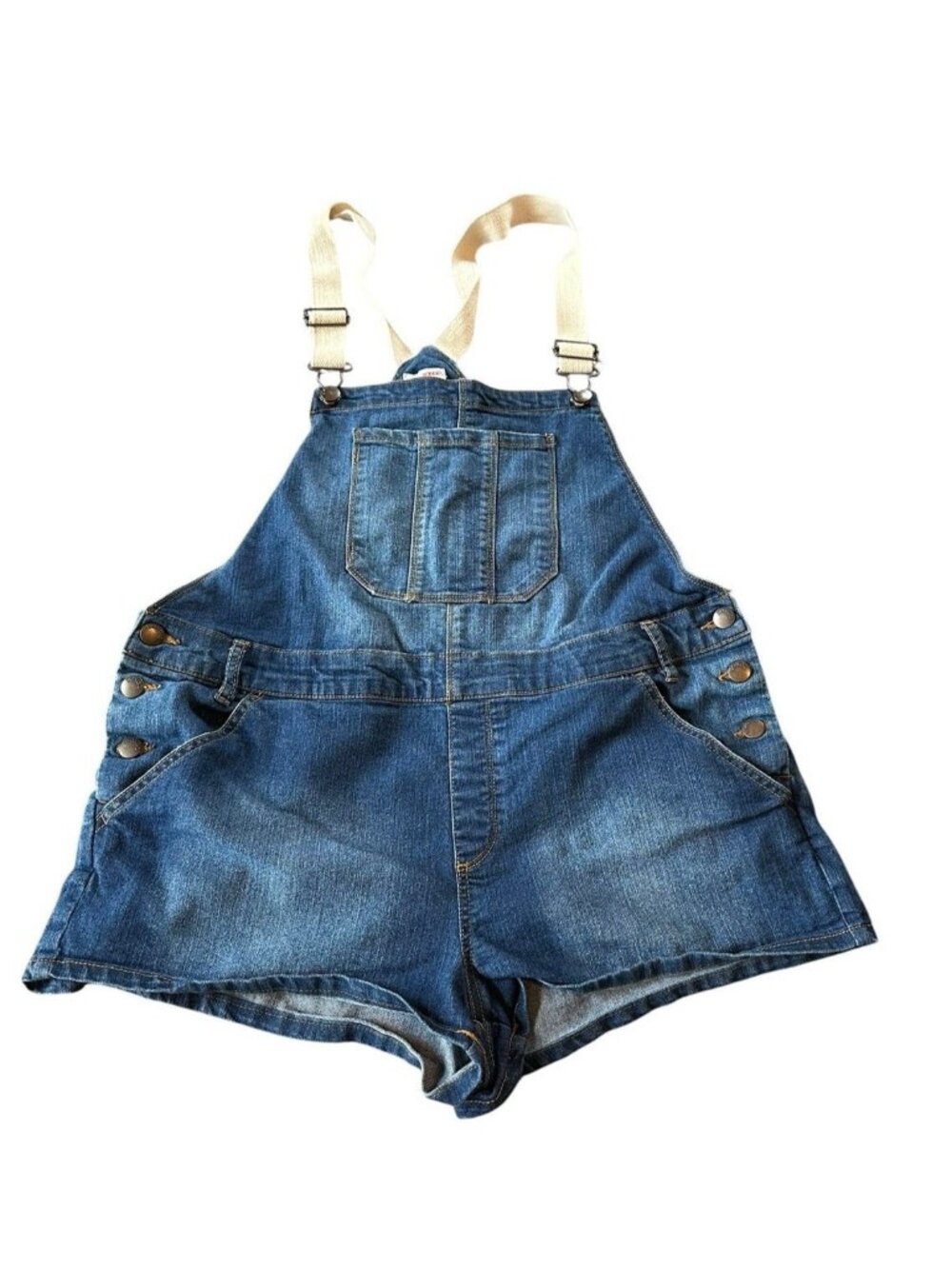Bongo Romper Overalls Womens 11 Blue Denim Y2k Shorts Streetwear‎ Indie Hip Hop
